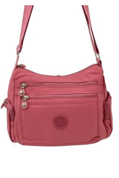 OEM Geantă crossbody pentru femei, 27x20x10 cm, compartimentată, ușoară N-52 roz