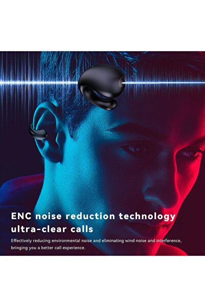 VALA Q92 wireless headphones with ear clips, Bluetooth 5.3, 36-hour battery, IPX7 (red/black)