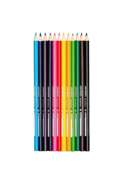 KEYROAD creioane colorate KR 972228, triunghiulare, 12 culori, cutie metalică