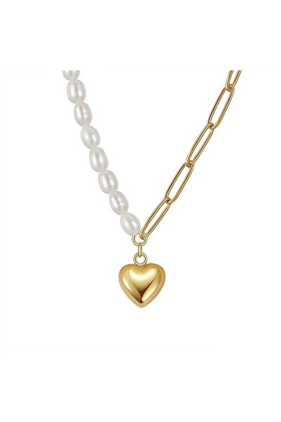 delis Lantisor argint 925, JW1731, model inima, placat cu aur