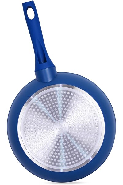 British Chef BC110 Granite-Coated Cookware Set (28cm Casserole, 26cm Pan, Nylon Utensils) - Blue