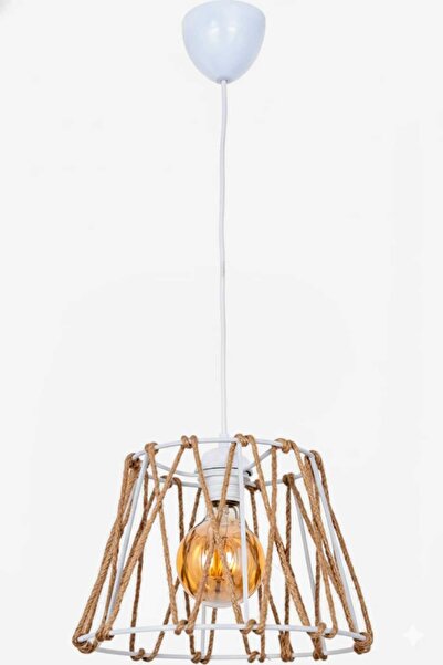 Aydınlatma Dünyam Sile Halatlı Beyaz Tekli Sarkıt