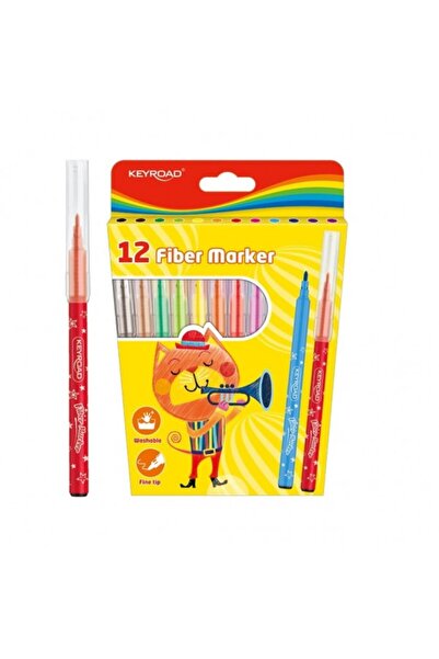 KEYROAD Цветни маркери, може да се пере, KR971587, 12 цвята, може да се пере,...