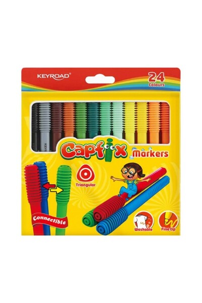 KEYROAD Carioci colorate Capfix Connectible KR971770, 24 culori