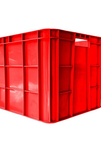 Ethic Solutions 2pcs Plastic Fish/Multipurpose Crate Box 600×400×350mm 67L Red