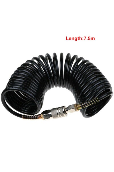 Choice US Plug PE Durable Pneumatic Adapter Quick Coupler Inflating Coil Air Hose Compressor Air Pressu...