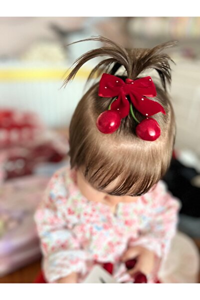 pempem bandana Baby Girl Cherry Detailed Clip Buckle