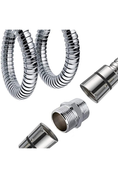 Choice G1/2 Chrome Brass Length Extender Showers Connectors For Extra Long Hoses Shower Hoses Extend Bat...