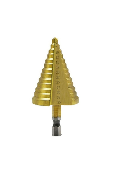 Choice 5-35 مللي متر HSS التيتانيوم الأساسية خطوة مثقاب دوامة الأخدود الخشب المعادن ثقب القاطع عالية السرعة الصلب كور...