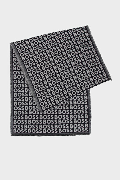 BOSS 41 x 185 cm Logolu Çift Taraflı Şal Erkek ŞAL 50518661 405
