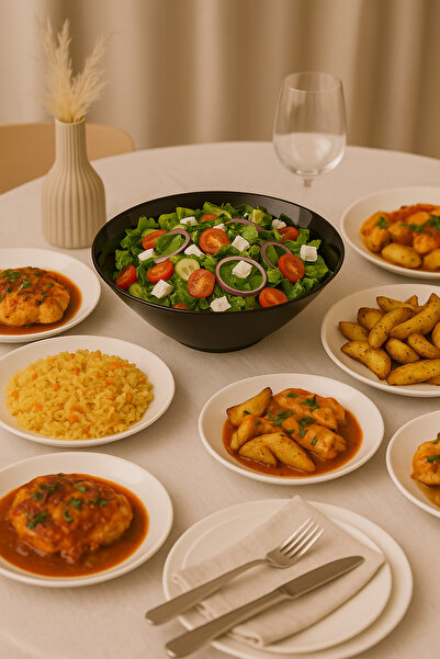 ŞIK VE MUTLU Ceramic Large Salad Fruit Bowl