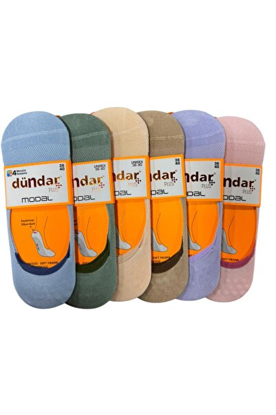 ROYAM Dündar 6 Pairs Modal Silicone Supported Toe Stitch-Free Perfumed Women's Ballerina Socks