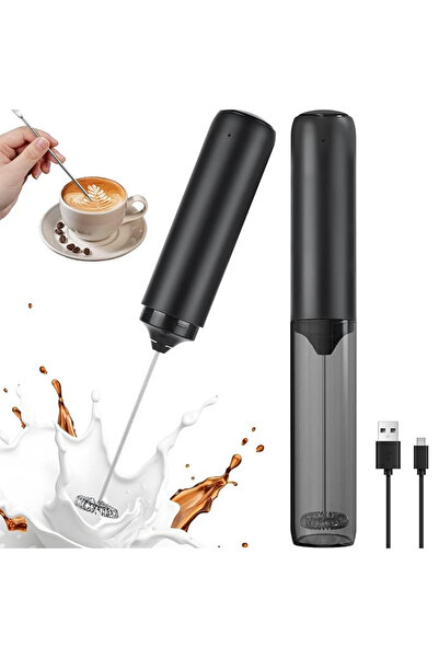 Lullaxx Rechargeable Handheld Milk Frother - Electric Mini Whisk (Coffee/Milk...