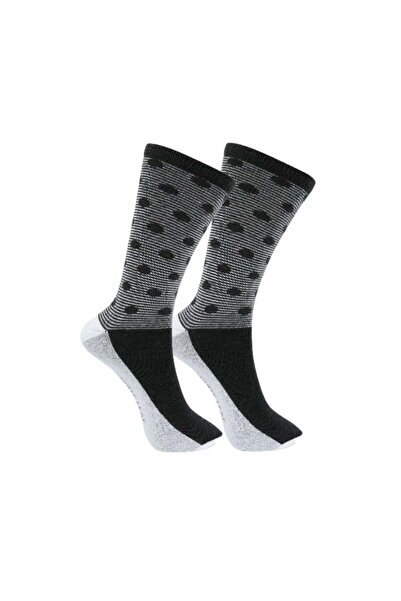 White Leaf Diabetic Care Socks, Black – Antibacterial, Soft Cotton, Non-Dryin...
