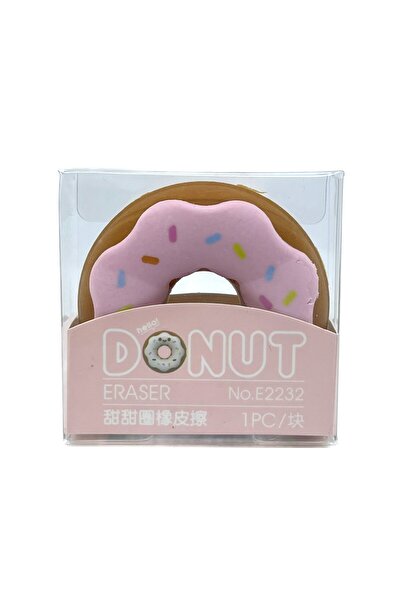 Bıyıklı Tobacco ممحاة على شكل دونات - بني / وردي