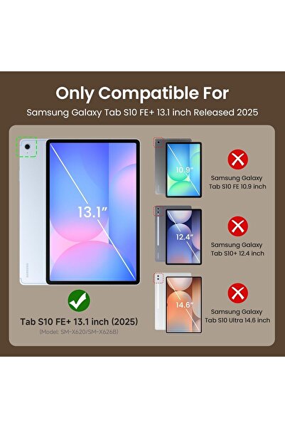 Generic QIXUZENI Screen Protector for Samsung Galaxy Tab S10 FE+ 13.1" (2 pcs) - Ultra Clear 9H Tempered Gla