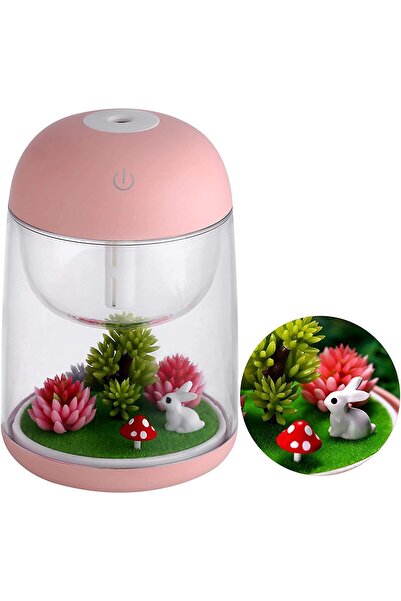 GENNISSY مرطب هواء محمول بمنفذ USB بسعة 180 مل مع موزع للزيوت العطرية مع إضاءة LED بسبعة ألوان