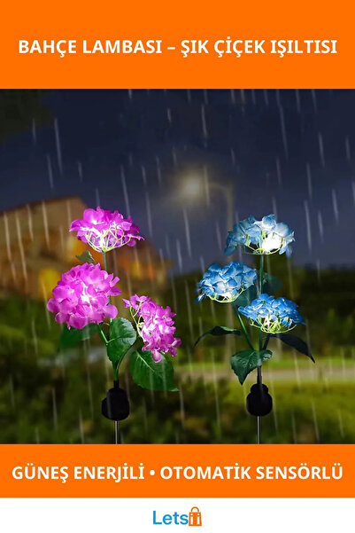 Genel Markalar Güneş Enerjili Kazıklı Çiçek LED Lamba Bahçe Aydınlatması