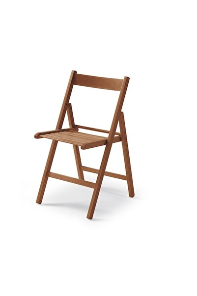 QMOBILI Scaun pliant Libro, lemn de fag vopsit în culoarea cireșului