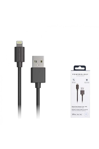 Powerology Lightning to USB Cable - 1.2m Black