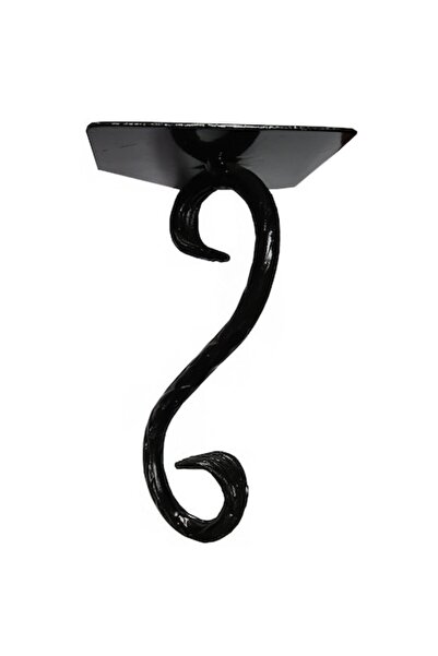 METALDESIGN Suport de flori în formă de S, montat pe perete, SPF003, fier forjat