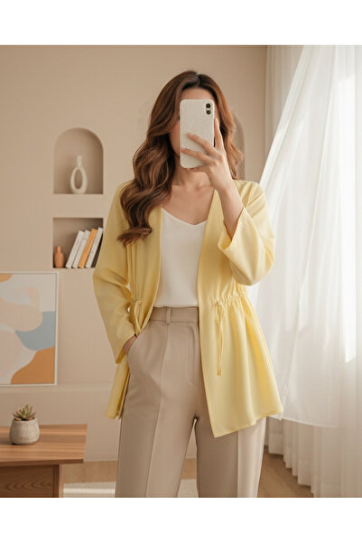 MissRunin Beli Tünel Bağcıklı Modal Kimono