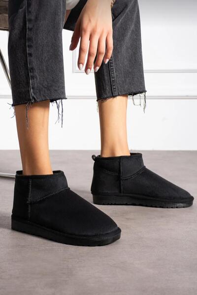 Neon Shoes Γυναικείες χειμερινές μπότες και μποτάκια με ψηλή λεπτή σόλα με μίνι σουέτ με χνουδωτό εσωτερικό