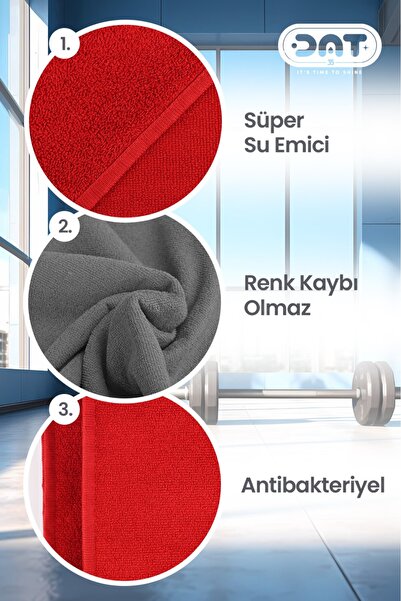 DAT35 Gym Fitness Spor Havlusu – Siyah Sporcu Havlusu Hızlı Kuruyan Ter Emici Microfiber