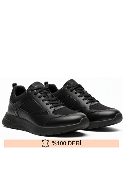Fine Ayakkabıcılık Genuine Leather Black Staff Shoes 36-47