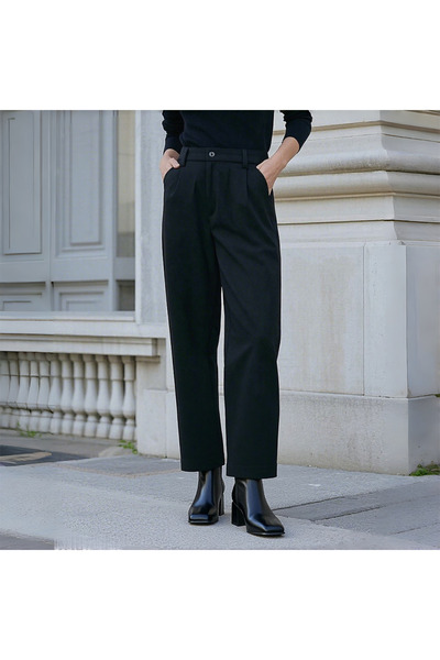 OEM Fur-lined winter ankle boots for women, with thick heels, X21-726