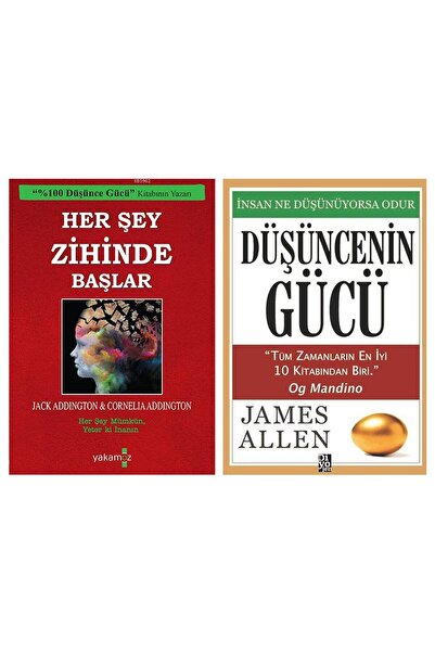 Diyojen Yayıncılık 2 Kitap / Her Şey Zihinde Başlar - Düşüncenin Gücü (%100 D...
