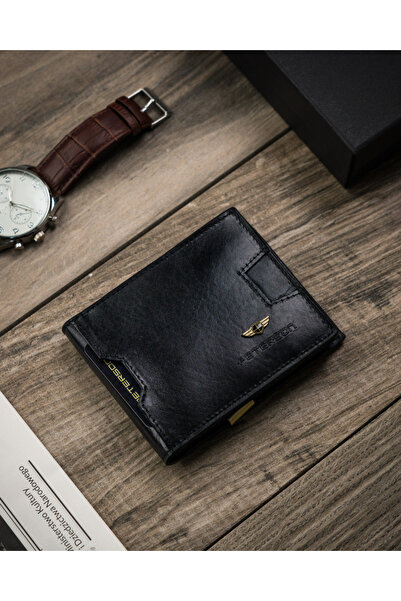 Other Compact men's wallet made of genuine leather - Peterson