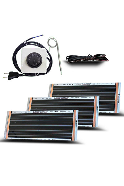 MULTİ SAN MULTİSANAYİ 25x50 cm Karbon Isıtıcı Film Termostatlı ve Keçeli Seçe...
