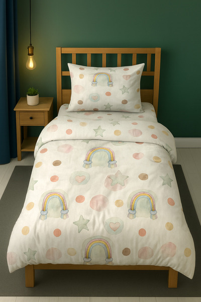 Bebişim Halı Ballerina Butterfly and Flower Single Children's Duvet Cover Set