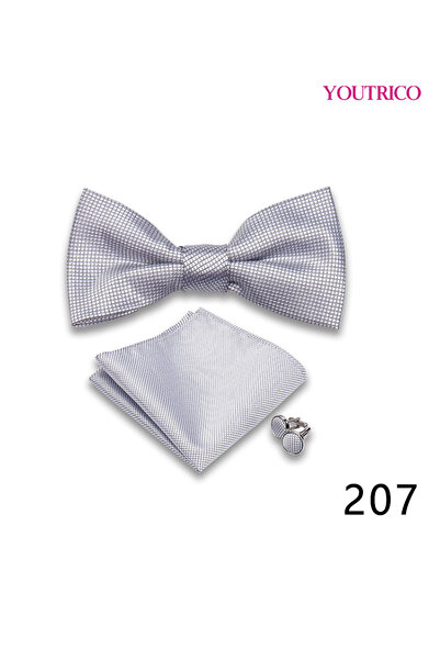 Youtrico 3PCS Bow Tie, Handkerchief Cufflink Set (Handmade)Men/Women Parties, Concerts, Celebrations