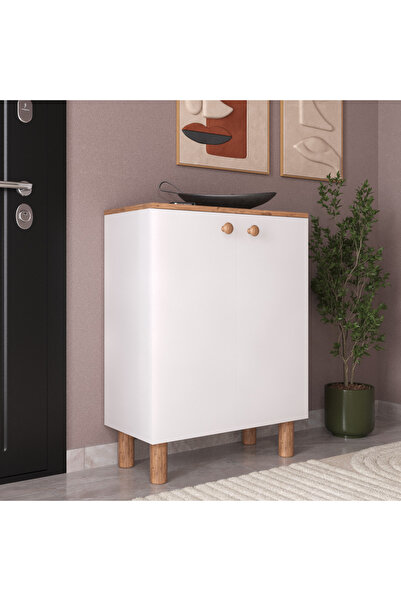 Remaks Benay 2 Kapaklı Ayakkabılık - Beyaz