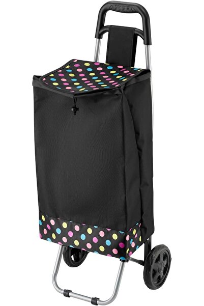 Lawazim حقيبة تسوق متدحرجة - عربة بقالة قابلة للطي، مصنوعة من البوليستر المقا...