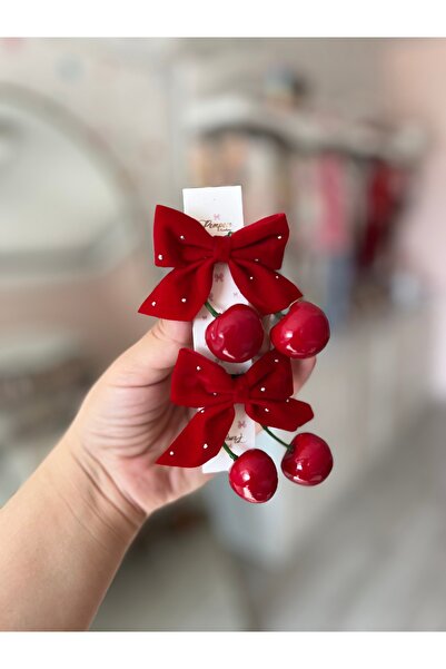 pempem bandana Baby Girl Cherry Detailed Clip Buckle