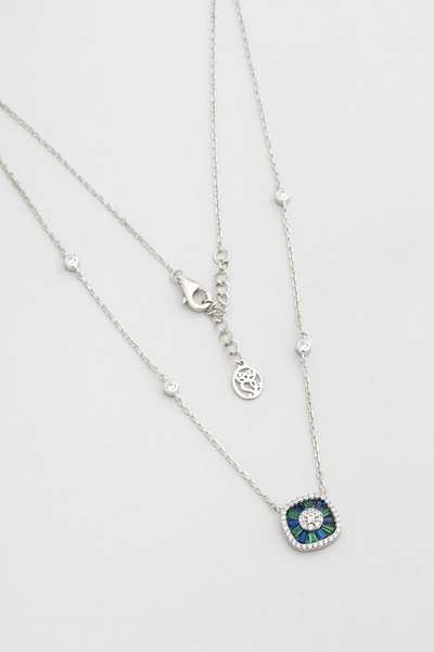 So CHIC... Yakamoz Gecesi 18 Ayar Beyaz Altın Kaplama Gümüş Kolye