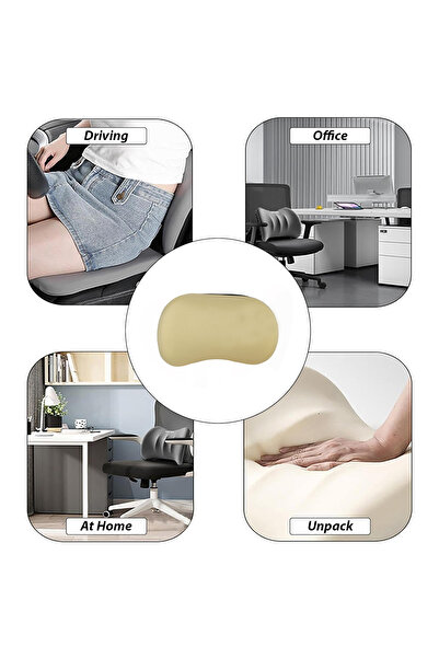 AGC CPL-02 Car Seat Neck & Back Support Cushion (2PCS) – Memory Foam for Comfort & Pain Relief beige