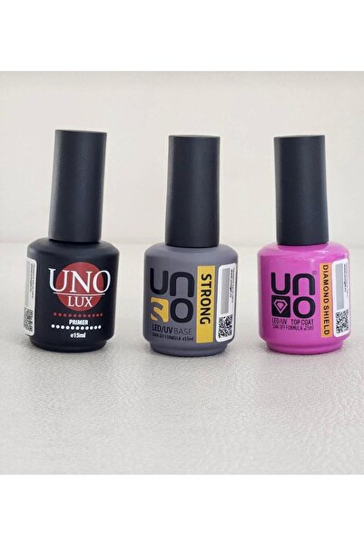 OLLA KOZMETİK UNO GELPOLİSH Kalıcı Oje Seti Primer 15ml+ Uno Stron Base 15ml+...