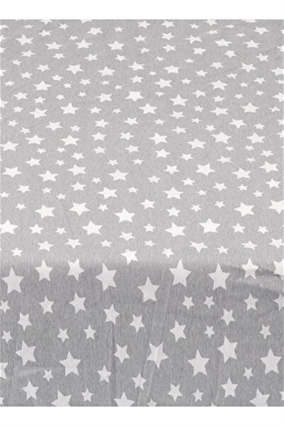 MORE HOME طقم ملاءات مطاطية مزدوجة + غطاء وسادة رمادي نجمي