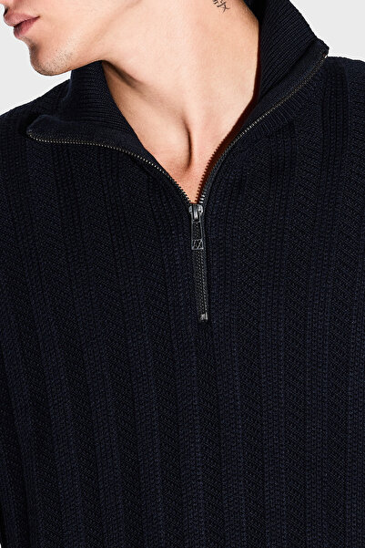 Armani Exchange Wool Blend Relaxed Fit Half Zip Mock Neck Sweater Men's Sweater Xm001332 Af1377