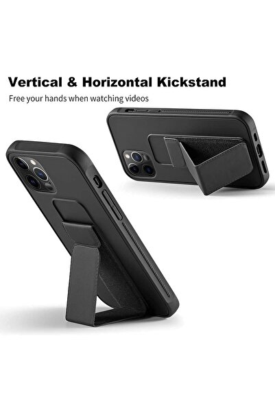 ZEGE iPhone 13 Pro 6.1" Magnetic Kickstand Silicone Case (Leaf Green)