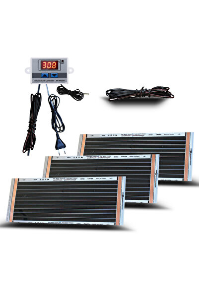 MULTİ SAN MULTİSANAYİ 25x50 cm Karbon Isıtıcı Film Termostatlı ve Keçeli Seçe...