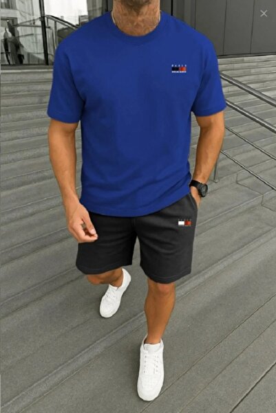 FAEL LİFE Unisex Oversize Wide Fit T-shirt Σορτς κάτω μέρος PARIS LOGO Διπλό ...