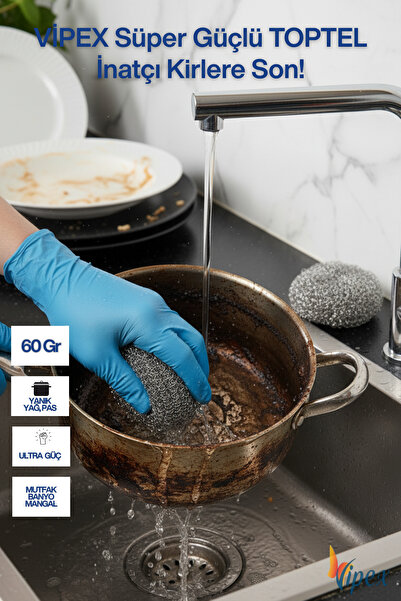 VİPEX Σούπερ ισχυρό Toptel - Τέλος στα ανθεκτικά ακαθαρσία! 2 Τεμάχια Τοπέλ 6...
