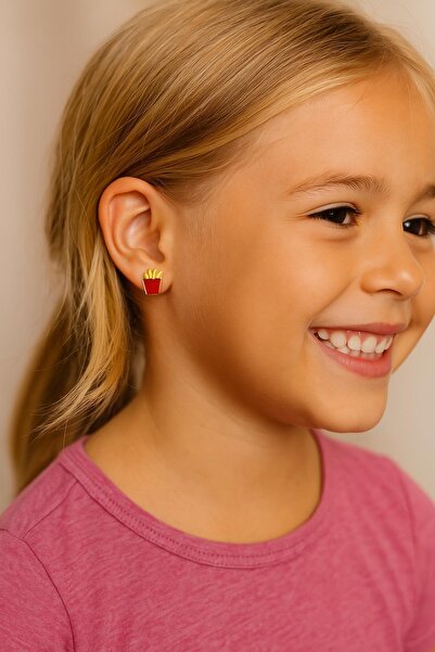 New Obsessions French Fries Children's Steel Cute Earrings