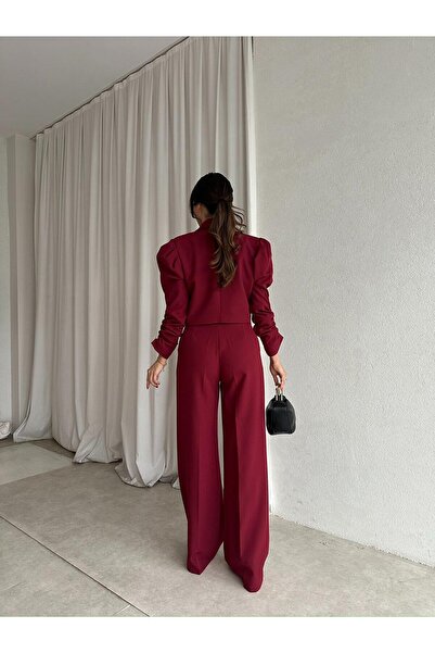 Mooi Butik Merset Suit 8687 - Burgundy
