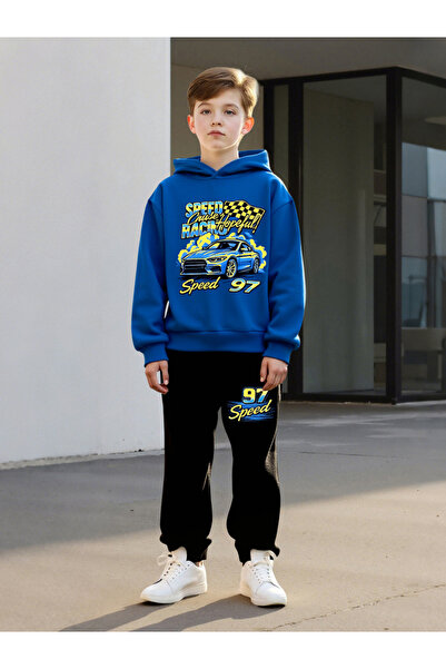 Take Two By Styli Teens Racing Car Hoodie and Joggers Set